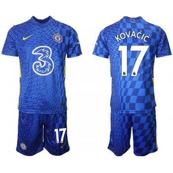 Men 2021-2022 Club Chelsea FC home blue 17 Nike Soccer Jerseys