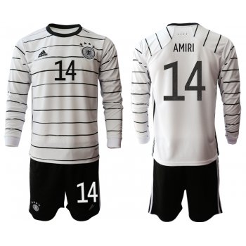Men 2021 European Cup Germany home white Long sleeve 14 Soccer Jersey