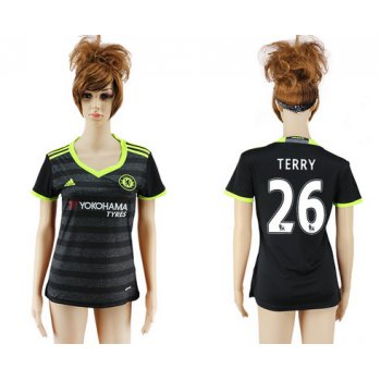 2016-17 Chelsea #26 TERRY Away Soccer Women's Black AAA+ Shirt