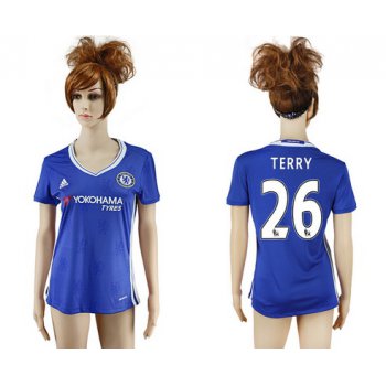 2016-17 Chelsea #26 TERRY Home Soccer Women's Blue AAA+ Shirt