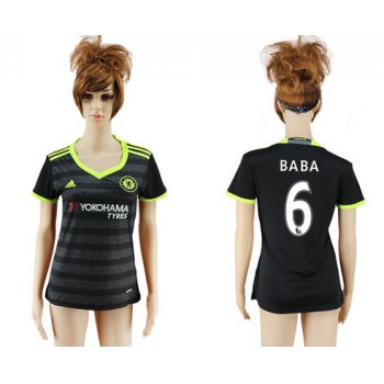 2016-17 Chelsea #6 BABA Away Soccer Women's Black AAA+ Shirt