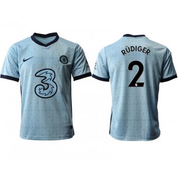Men 2020-2021 club Chelsea away aaa version 2 Light blue Soccer Jerseys