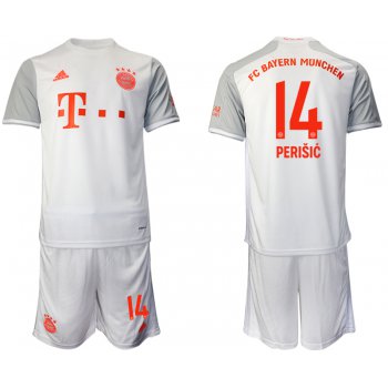 Men 2020-2021 club Bayern Munich away 14 white Soccer Jerseys