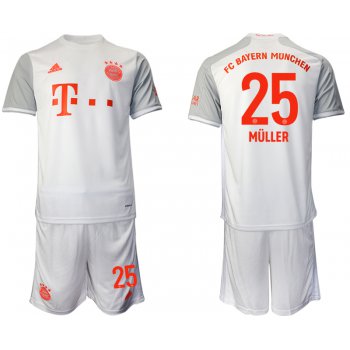 Men 2020-2021 club Bayern Munich away 25 white Soccer Jerseys
