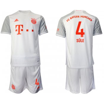 Men 2020-2021 club Bayern Munich away 4 white Soccer Jerseys