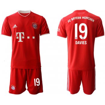 Men 2020-2021 club Bayern Munich home 19 red Soccer Jerseys