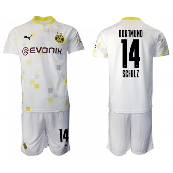 Men 2020-2021 club Borussia Dortmund Second away 14 white Soccer Jerseys
