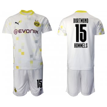 Men 2020-2021 club Borussia Dortmund Second away 15 white Soccer Jerseys