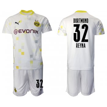 Men 2020-2021 club Borussia Dortmund Second away 32 white Soccer Jerseys