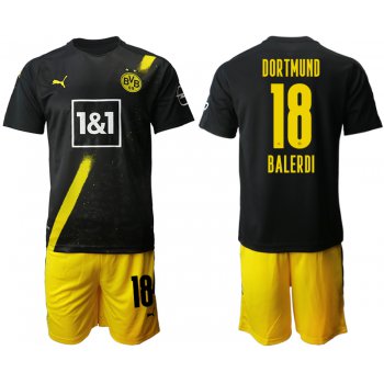 Men 2020-2021 club Borussia Dortmund away 18 black Soccer Jerseys