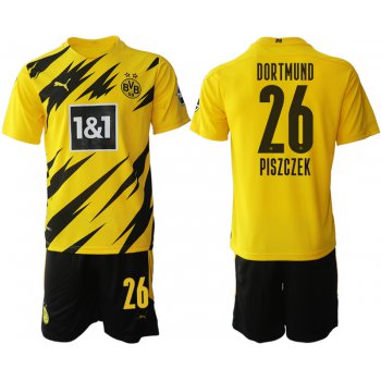 Men 2020-2021 club Borussia Dortmund home 26 yellow Soccer Jerseys