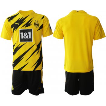 Men 2020-2021 club Borussia Dortmund home yellow Soccer Jerseys