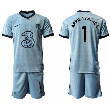 Men 2020-2021 club Chelsea away Light blue 1 Soccer Jerseys