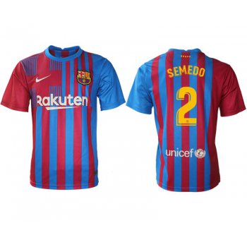 Men 2021-2022 Club Barcelona home aaa version red 2 Nike Soccer Jersey