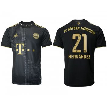 Men 2021-2022 Club Bayern Munich away aaa version black 21 Adidas Soccer Jersey