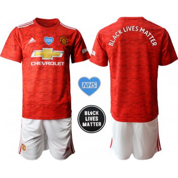 Men 2020-2021 club Manchester United home blank red Soccer Jerseys