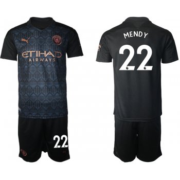 Men 2020-2021 club Manchester City away 22 black Soccer Jerseys