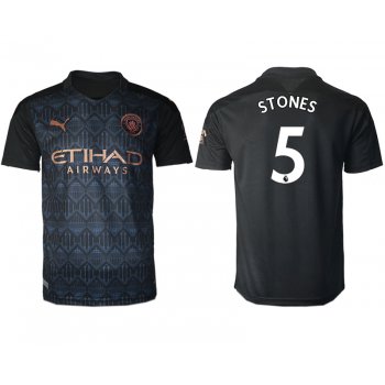 Men 2020-2021 club Manchester City away aaa version 5 black Soccer Jerseys