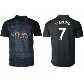 Men 2020-2021 club Manchester City away aaa version 7 black Soccer Jerseys