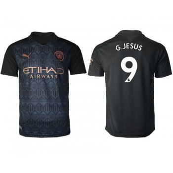 Men 2020-2021 club Manchester City away aaa version 9 black Soccer Jerseys