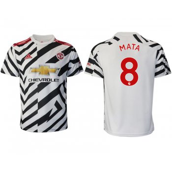 Men 2020-2021 club Manchester United away aaa version 8 white Soccer Jerseys