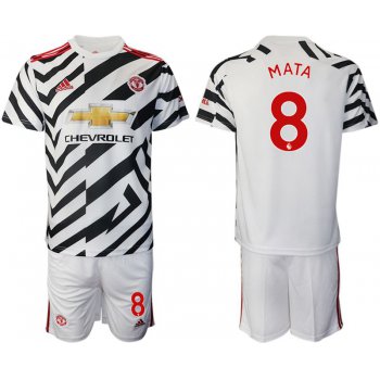 Men 2020-2021 club Manchester united away 8 white Soccer Jerseys