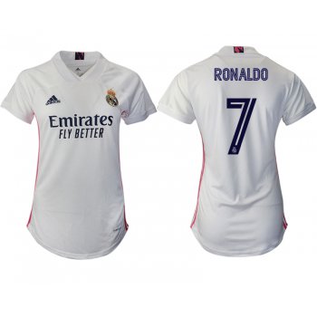 Women 2020-2021 Real Madrid home aaa version 7 white Soccer Jerseys1