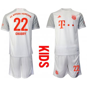 Youth 2020-2021 club Bayern Munich away white 22 Soccer Jerseys