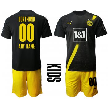 Youth 2020-2021 club Borussia Dortmund away customized black Soccer Jerseys