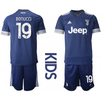 Youth 2020-2021 club Juventus away blue 19 Soccer Jerseys