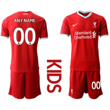 Youth 2020-2021 club Liverpool home customized red Soccer Jerseys