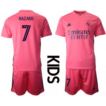 Youth 2020-2021 club Real Madrid away 7 pink Soccer Jerseys