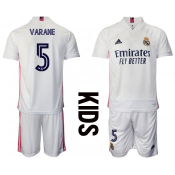 Youth 2020-2021 club Real Madrid home 5 white Soccer Jerseys