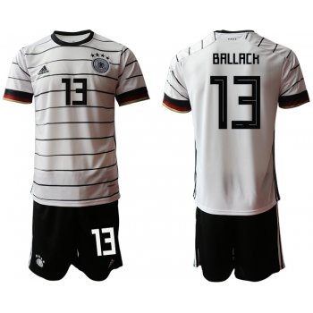 Men 2021 European Cup Germany home white 13 Soccer Jersey1