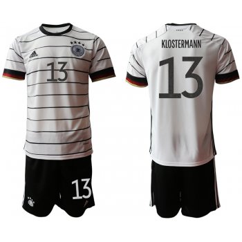 Men 2021 European Cup Germany home white 13 Soccer Jersey