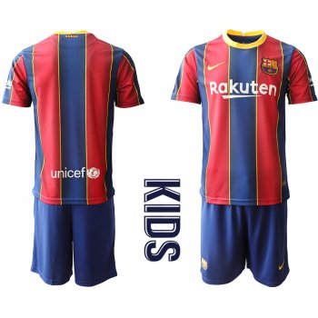 Youth 2020-2021 club Barcelona home blank red Soccer Jerseys