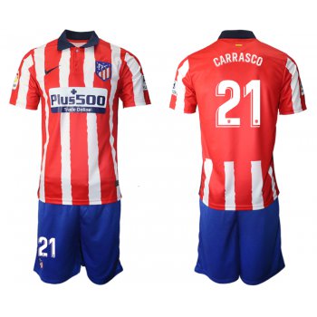 Men 2020-2021 club Atletico Madrid home 21 red Soccer Jersey