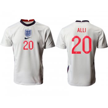 Men 2021 Europe England home AAA version 20 white soccer jerseys