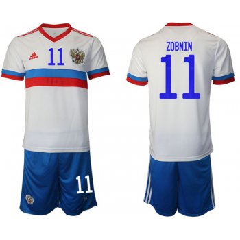 Men 2020-2021 European Cup Russia away white 11 Adidas Soccer Jersey