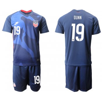Men 2020-2021 Season National team United States away blue 19 Soccer Jersey