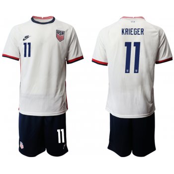 Men 2020-2021 Season National team United States home white 11 Soccer Jersey