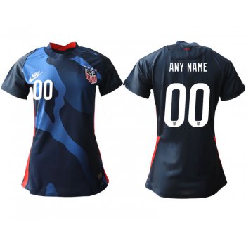 Women 2020-2021 Season National Team America away aaa customized blue Soccer Jerseys
