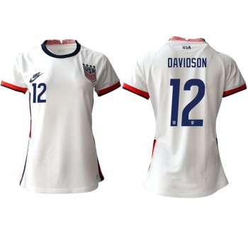 Women 2020-2021 Season National Team America home aaa 12 white Soccer Jerseys