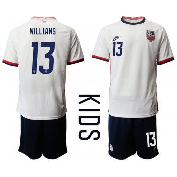 Youth 2020-2021 Season National team United States home white 13 Soccer Jersey1