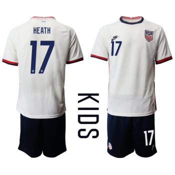 Youth 2020-2021 Season National team United States home white 17 Soccer Jersey