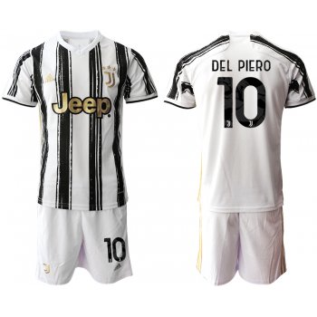 Men 2020-2021 club Juventus home 10 white black Soccer Jerseys
