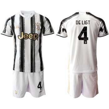 Men 2020-2021 club Juventus home 4 white black Soccer Jerseys