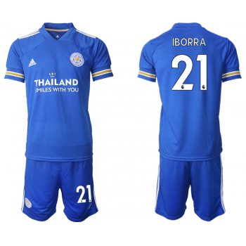 Men 2020-2021 club Leicester City home 21 blue Soccer Jerseys