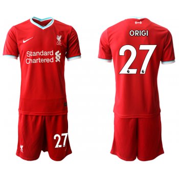 Men 2020-2021 club Liverpool home 27 red Soccer Jerseys