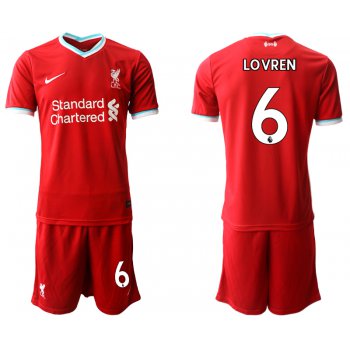 Men 2020-2021 club Liverpool home 6 red Soccer Jerseys